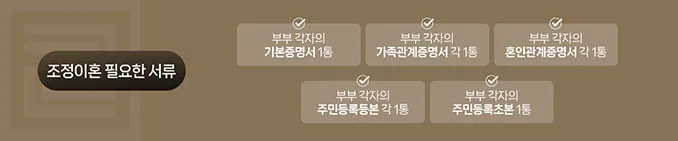 이혼조정 절차 및 신청 안내 표